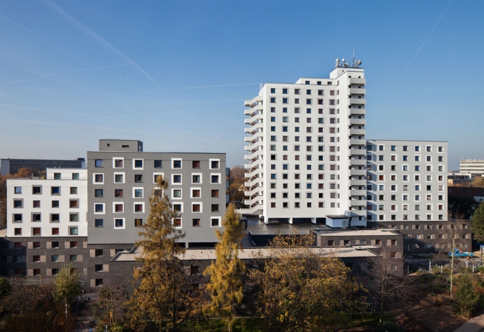 Architekt Bonn Studierendenwohnheim Römerlager - Schadstoffsanierung, energetische Sanierung, WDVS, Klinkerfassade - Koenigs Rütter Architekten Bonn